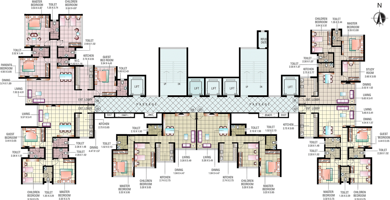 Floor Plan - Mahavir Universe Phoenix Bhandup (1433x819), Png Download