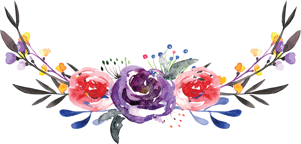 Hand-painted Flowers, Squid, Beautiful Hd Png - Watercolor Flowers Crown (1024x1024), Png Download