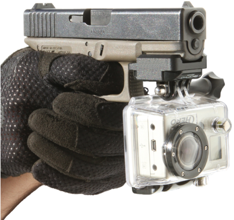 Gopro Hd Hero Pistol Rail Gun Mount - Glock Gopro Mount (480x480), Png Download