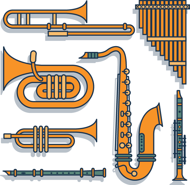 Musical Instruments Are Grouped Into Different Types (620x606), Png Download