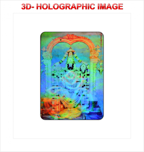 Hologram Stickers Tirupati Balaji 22mm X 33mm Rounded - Painting (472x500), Png Download
