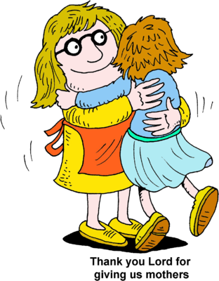 Image Girl Hugging Her Mom Thank You Lord For Giving - Giving Thank You Clipart (312x400), Png Download
