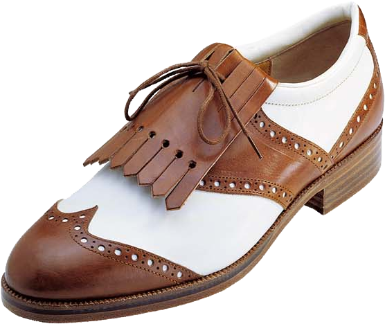 Luxor Brandy & Calf White - Traditional Golf Shoes (582x582), Png Download