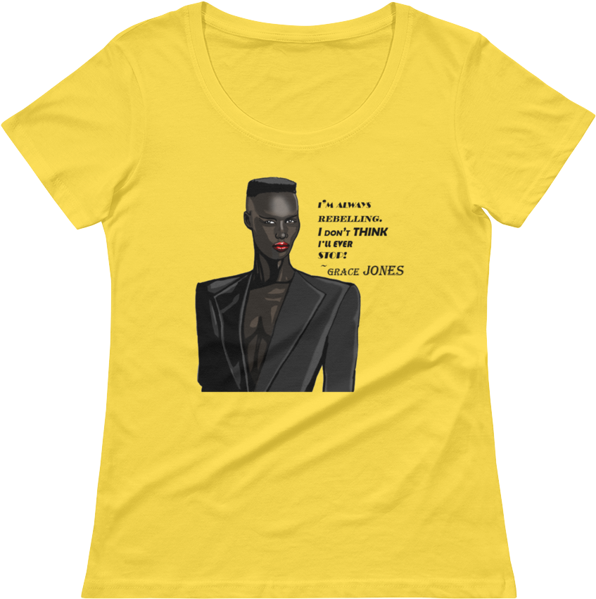 Image Of Grace Jones Sheer Scoopneck T-shirt - Shirt (1000x1000), Png Download