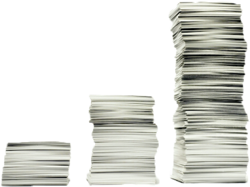 Paper-stacks - Stacks Of Paper Png (486x364), Png Download