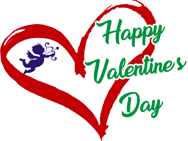 Valentines Day Transparent Png - Valentine Day Logo Png (613x461), Png Download