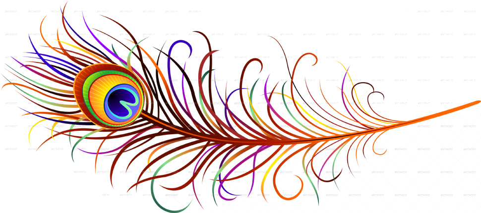 Krishan Bhajan Sandhya - Peacock Feather Png Clipart (970x430), Png Download