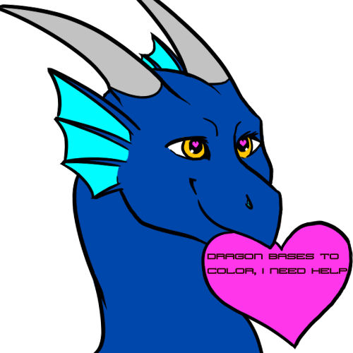 Dragon Bases To Color, Need Help - Cartoon (500x500), Png Download