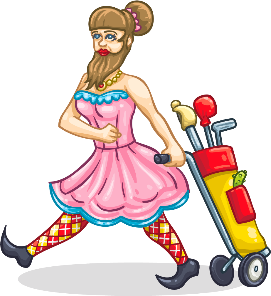 Unique Items - Bearded Lady Clipart Png (1024x1024), Png Download