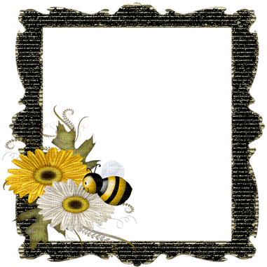 Kaz Creations Cute Cartoon Love Bees Bee Wasp Frames - Papier À Lettre Abeille (400x382), Png Download