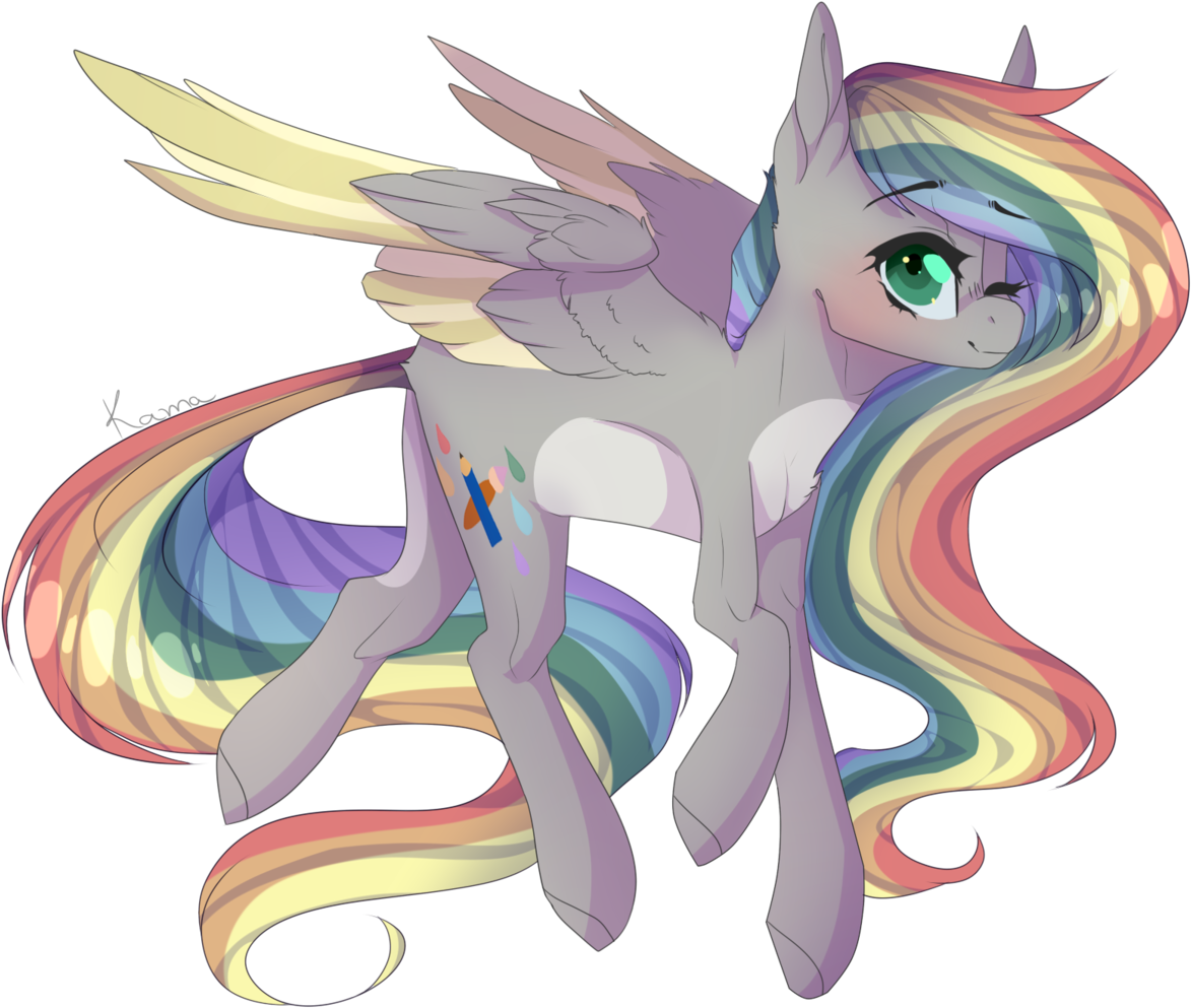 Skimea, Colored Wings, Female, Mare, Multicolored Wings, - Cartoon (1192x1024), Png Download