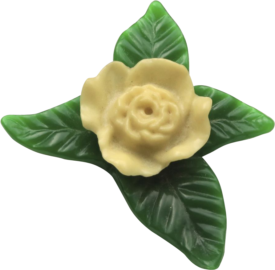 1940s Rose Flower Pin - Portable Network Graphics (892x892), Png Download