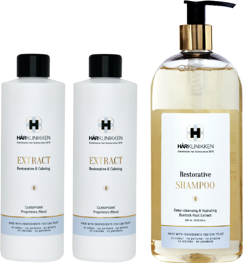 Harklinikken Hair Program - Hårklinikken Restorative Shampoo 400 Ml. (1772x1772), Png Download