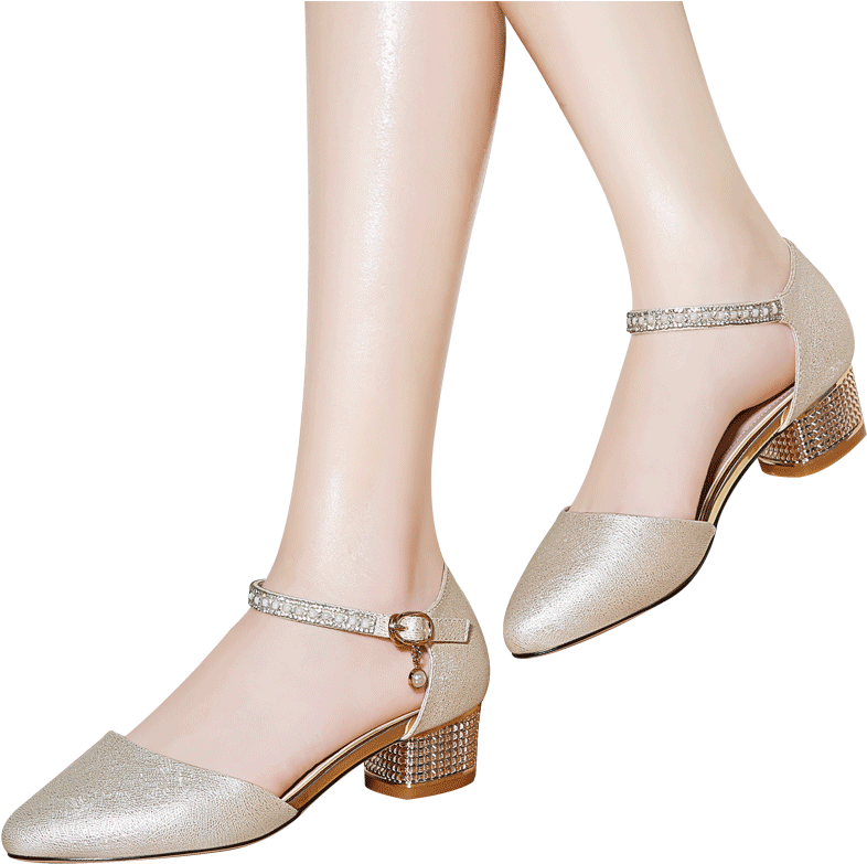 Get Quotations - Girls Womens Ankle Strap Rhinestone Pu Stiletto Sandals (800x800), Png Download