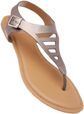Womens Toned Fancy Flat Sandal - Sandal (300x450), Png Download
