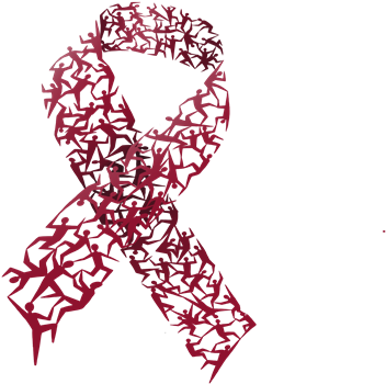 Red Ribbon For World Aids Day Wad - Hiv Red Ribbon Png (565x375), Png Download