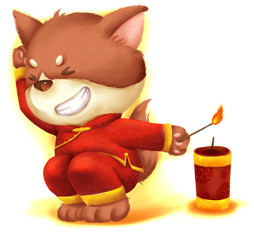 Cartoon Dog Point Firecracker Png - Fire Cracker Png (1024x1024), Png Download
