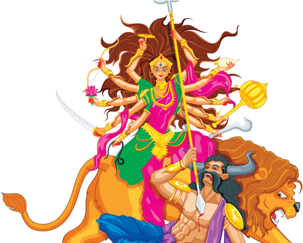 Goddess Durga Maa Png Transparent Images - Top 10 Nav Durga Aartis (640x480), Png Download