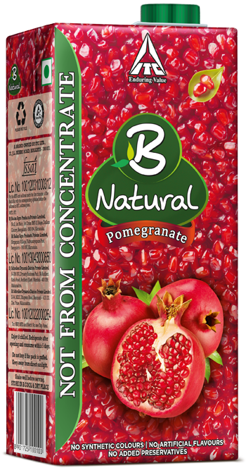B Natural Mixed Fruit Drinks - B Natural Pomegranate, 200ml (500x737), Png Download