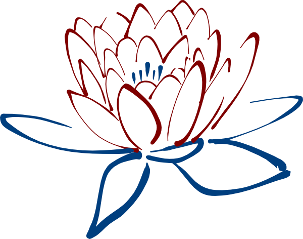 How To Set Use Red Blue Lotus Clipart - Lotus Clip Art Flowers (600x472), Png Download