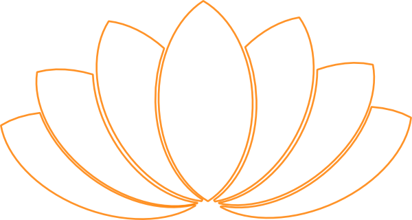 Lotus Clipart Orange - Clip Art (600x320), Png Download