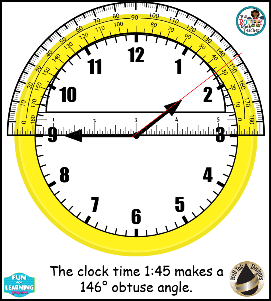 Download Custom Add Name Clock Large Wall Clock Clipart - Protractor On A Clock (900x1008), Png Download
