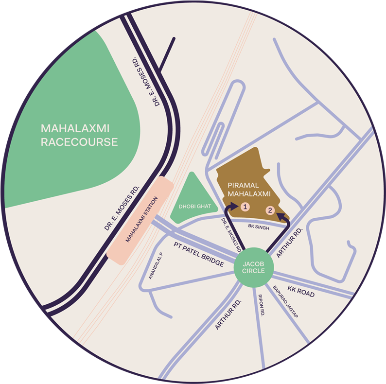 Piramal Mahalaxmi Map - Piramal Mahalaxmi (1200x789), Png Download