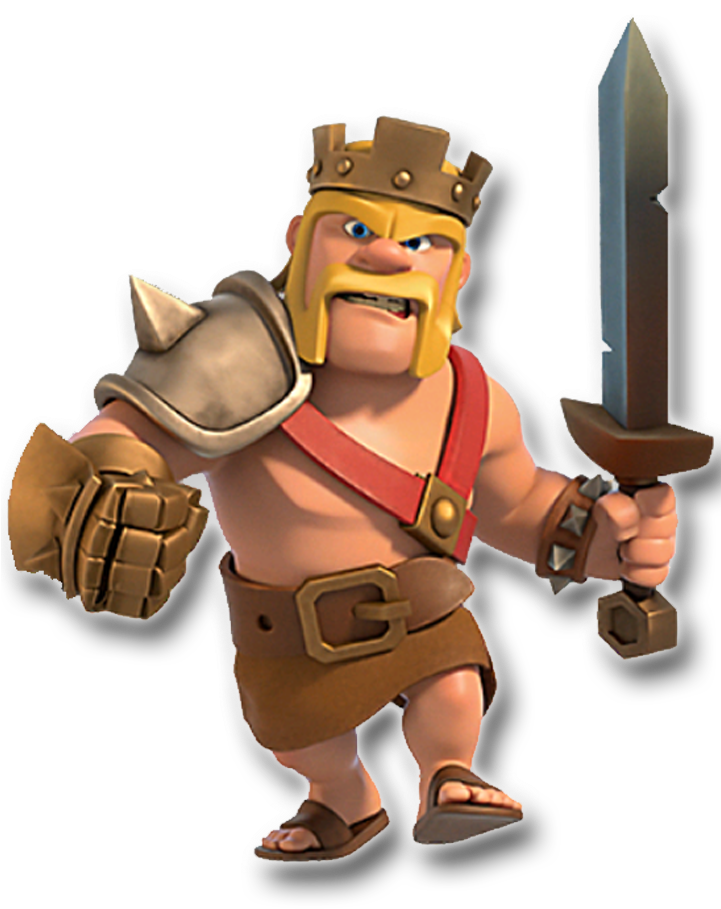 Barbaro Clash Of Clans Png - Clash Of Clans Barbarian King Png (720x1280), Png Download