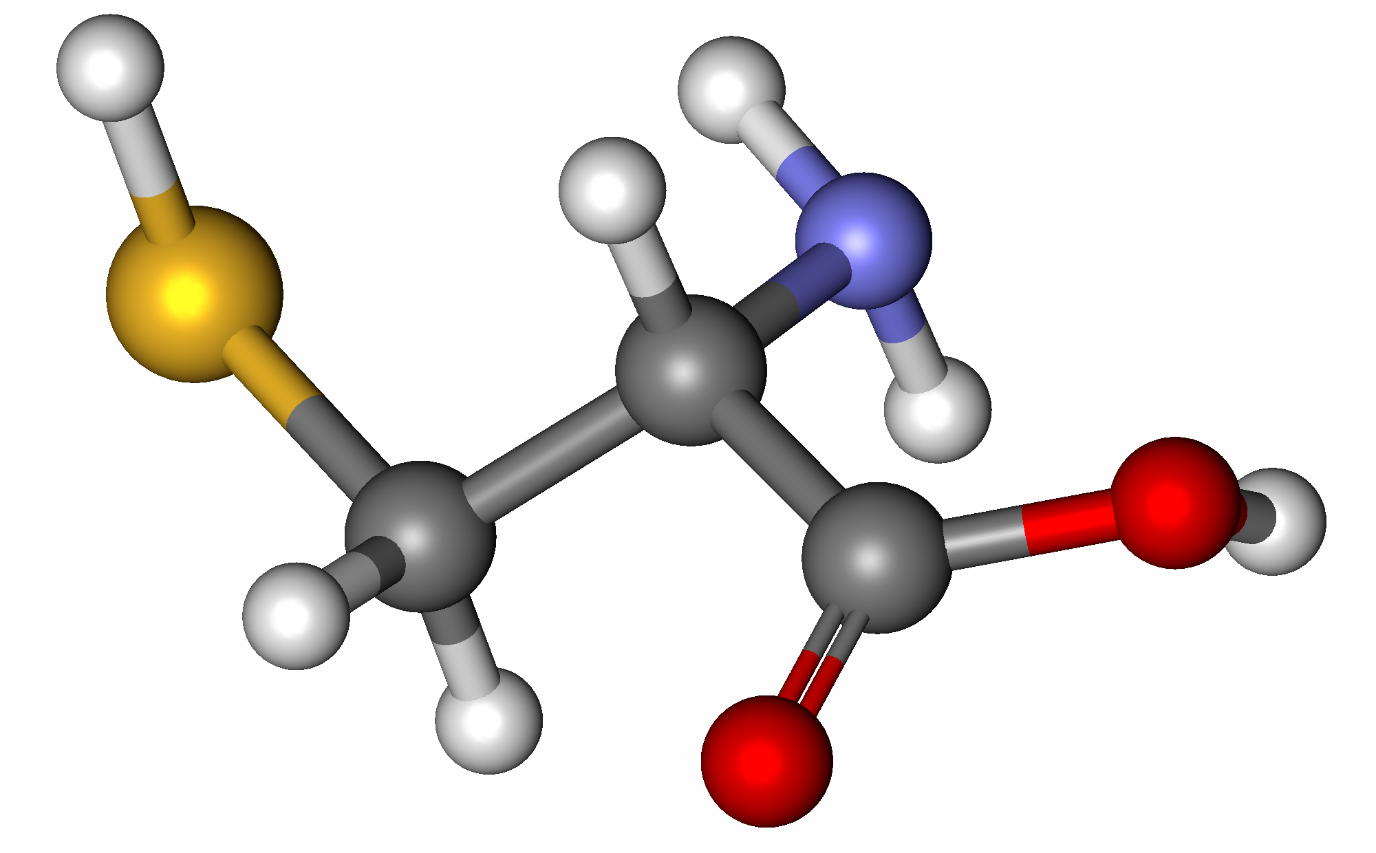 Cysteine Ball And Stick (2000x1240), Png Download
