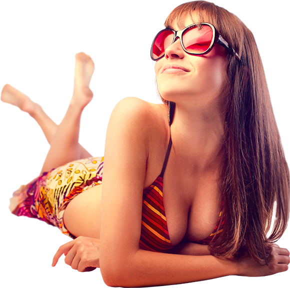 Model - Girl At Beach Png (580x576), Png Download