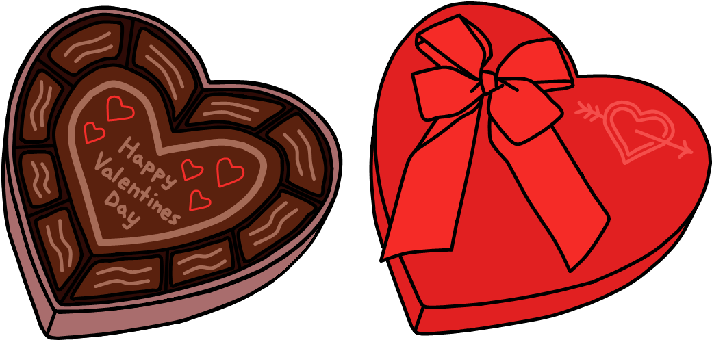 Walfas Custom Props - Chocolate Valentines Day Clipart (1100x593), Png Download