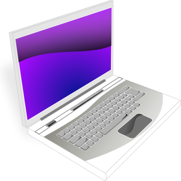 Laptop White Purple Image - White And Purple Laptops (600x599), Png Download