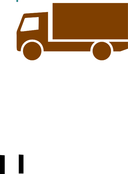 Brown Lorry Svg Clip Arts 444 X 600 Px (444x600), Png Download