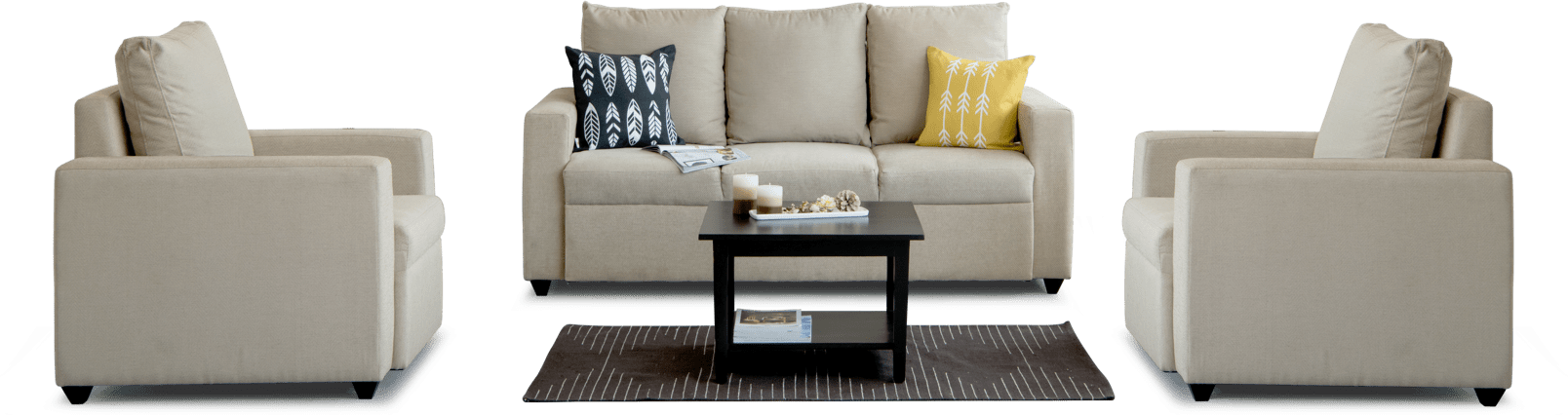 Rent Award Winning Furniture From Furlenco - Coffee Table (1608x426), Png Download
