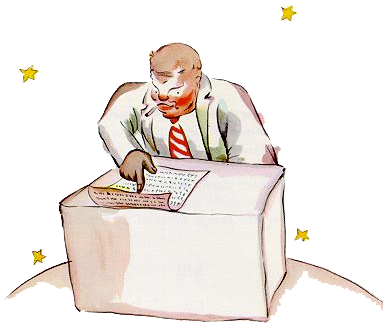 Businessman - Ha Nasij Ha Katan (principito Hebreo) (415x332), Png Download