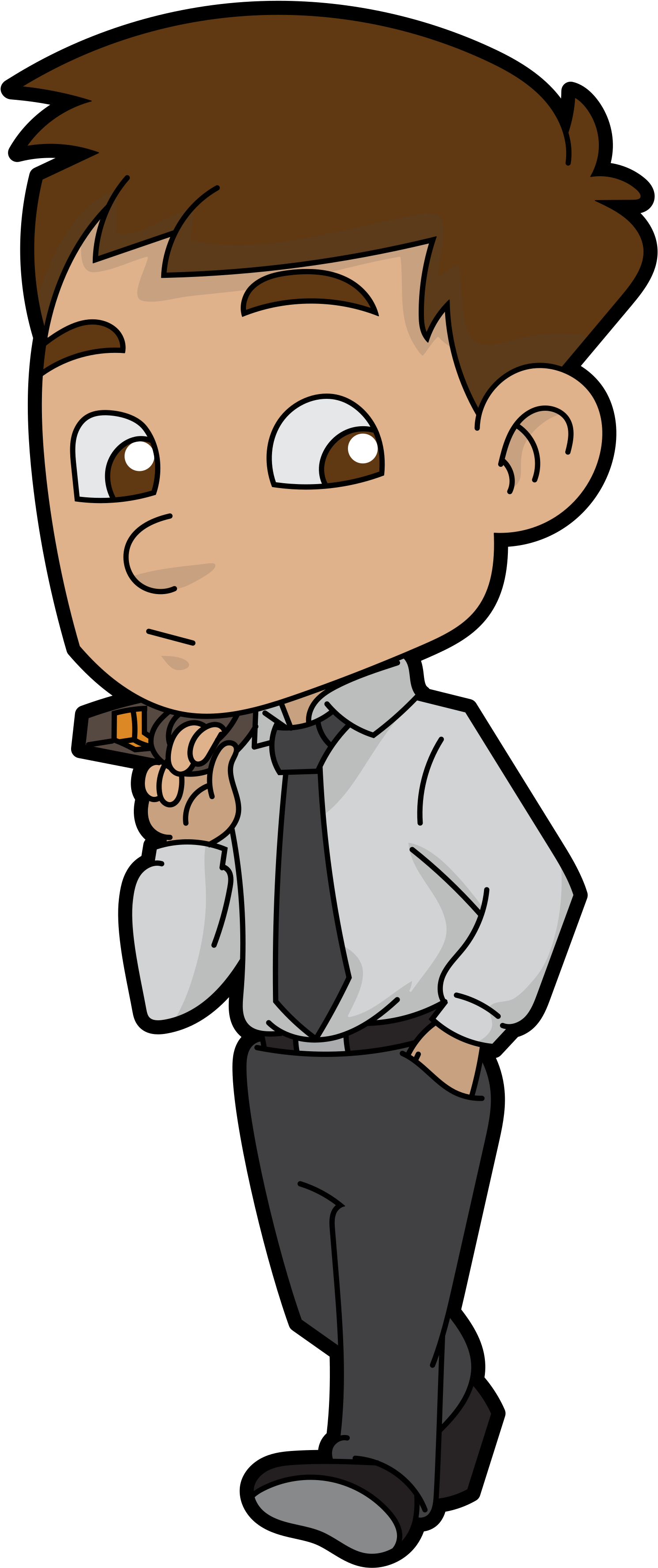 Download Open - Walking Businessman Cartoon PNG Image with No Background -  