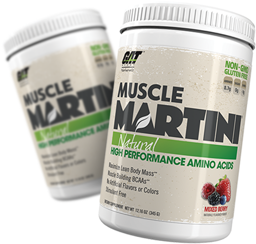 $36 - - Gat Muscle Martini Natural Mixed Berry 30 Servings (627x634), Png Download