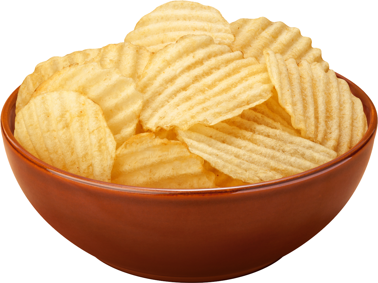 Potato Chips Png - Potato Chips In Bowl Png (1289x964), Png Download