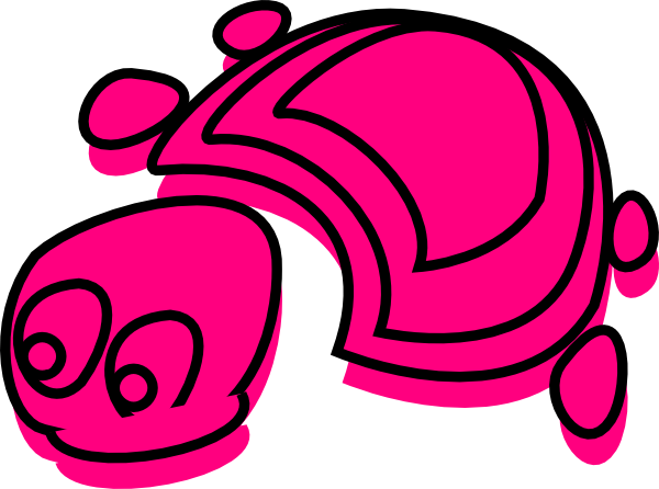Small Pink Tortoise Clip Art - Pink Tortoise (600x446), Png Download
