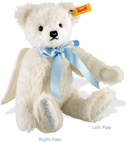 Steiff Bear - Steiff Bear Blue Ribbon (496x549), Png Download