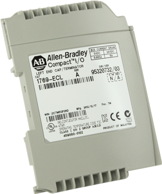 Compactlogix End Cap Terminator Left - Allen Bradley 1769-ecl Cover (335x400), Png Download