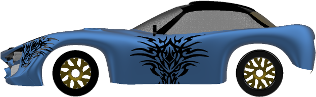 Car Body 1 - Tribal Dragon Tattoo Square Sticker 3" X 3" (640x360), Png Download
