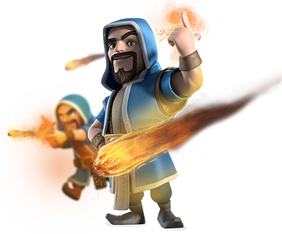 Clash Royale Characters Wizard (400x332), Png Download
