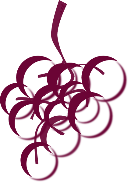 Grape Clipart Red Grape - Red Grape Clip Art (420x596), Png Download