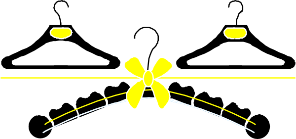 Black And Gold Hangers Svg Clip Arts 600 X 281 Px (600x281), Png Download