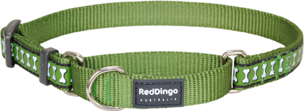 Martingale Reflective Bones Dog Collar - Red Dingo Reflective Martingale Dog Collar, Medium (600x220), Png Download