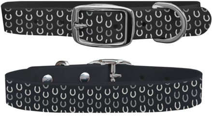 Horseshoes Black Dog Collar - Dog Collar (480x480), Png Download
