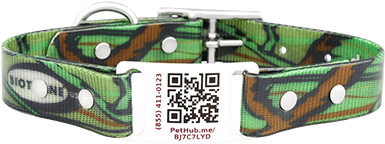 Camouflage Qr Digital Dog Id Collar - Fonecta Caller (400x400), Png Download
