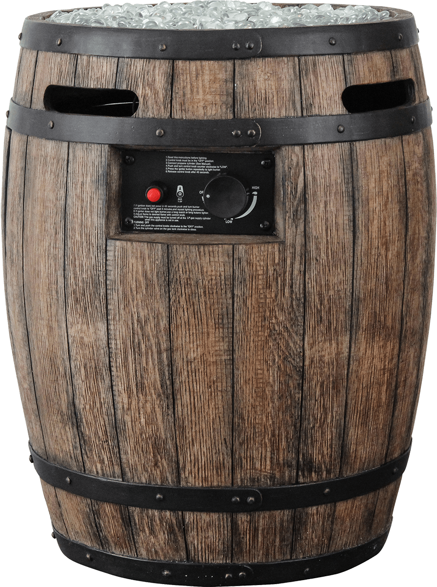 Homcomfort 43,500 Btu Whiskey Barrel Propane Gas Patio (1200x1200), Png Download