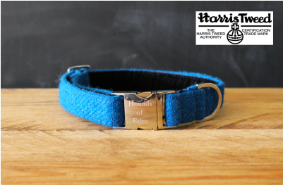 'arthur' Harris Tweed Dog Collar - Blue Dog Collars Uk (400x400), Png Download